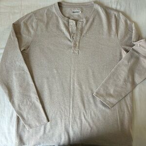 Taylor Stitch Heavy Bag Henley in Oatmeal - XL